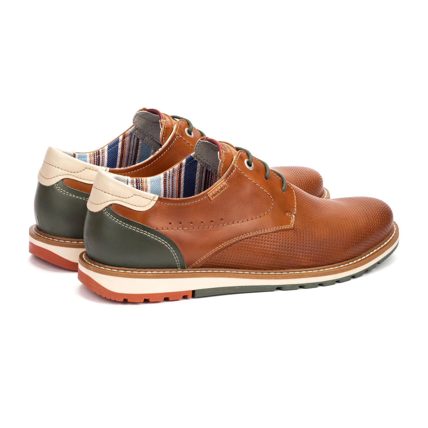 Pikolinos Men's Berna M8J-4322C1 Leather Lace-Up Shoes Brandy Brown