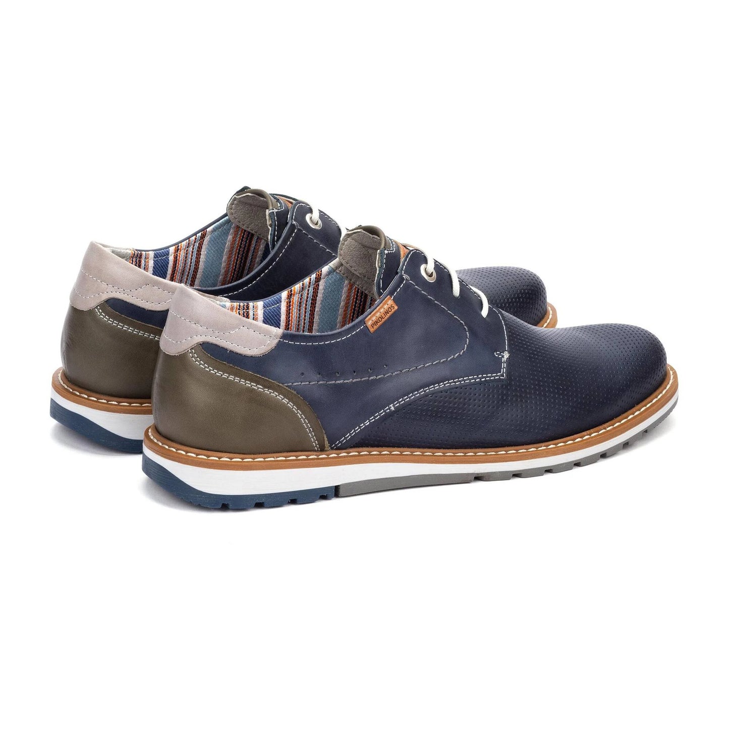 Pikolinos Men's Berna M8J-4322C1 Leather Lace-Up Shoes Blue