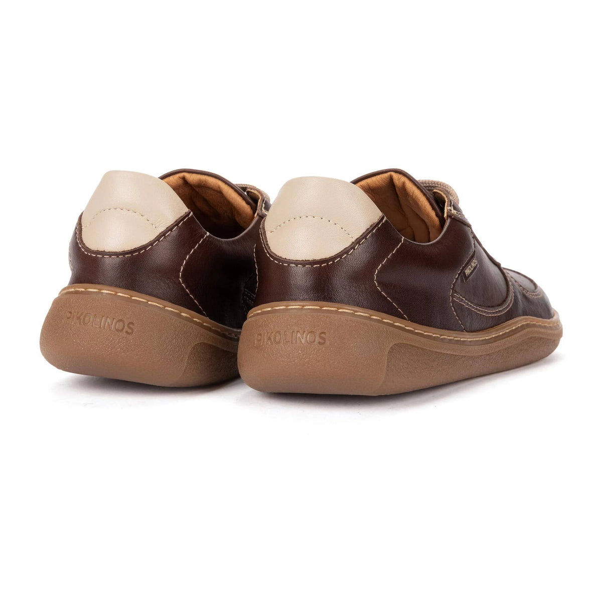 Pikolinos Unisex Aranjuez U9F-6363C1 Leather Lace-Up Sneakers Caoba Brown