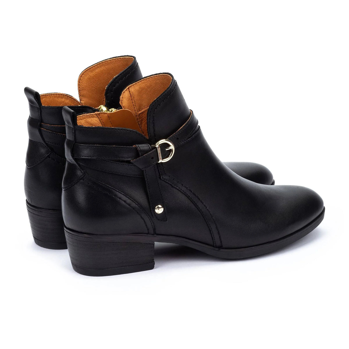 Pikolinos Women's Daroca W1U-8901C1 Leather Heeled Ankle Boots Black