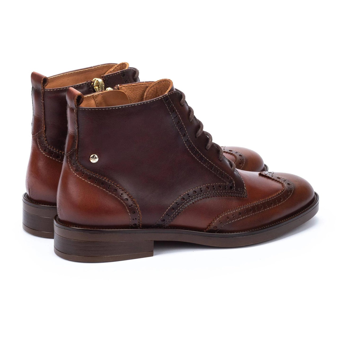 Pikolinos Women's Puertollano W3C-8856C1 Leather Flat Ankle Boots Cuero Brown