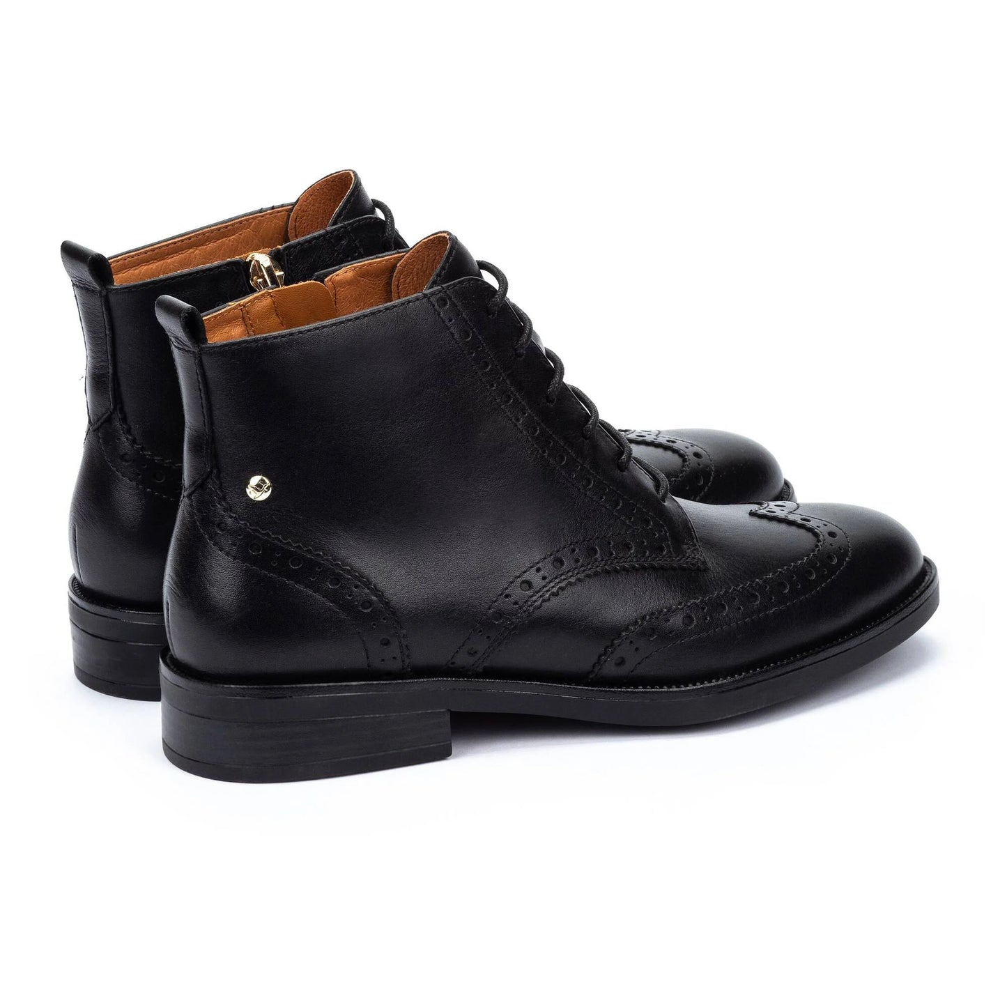 Pikolinos Women's Puertollano W3C-8856 Leather Flat Ankle Boots Black