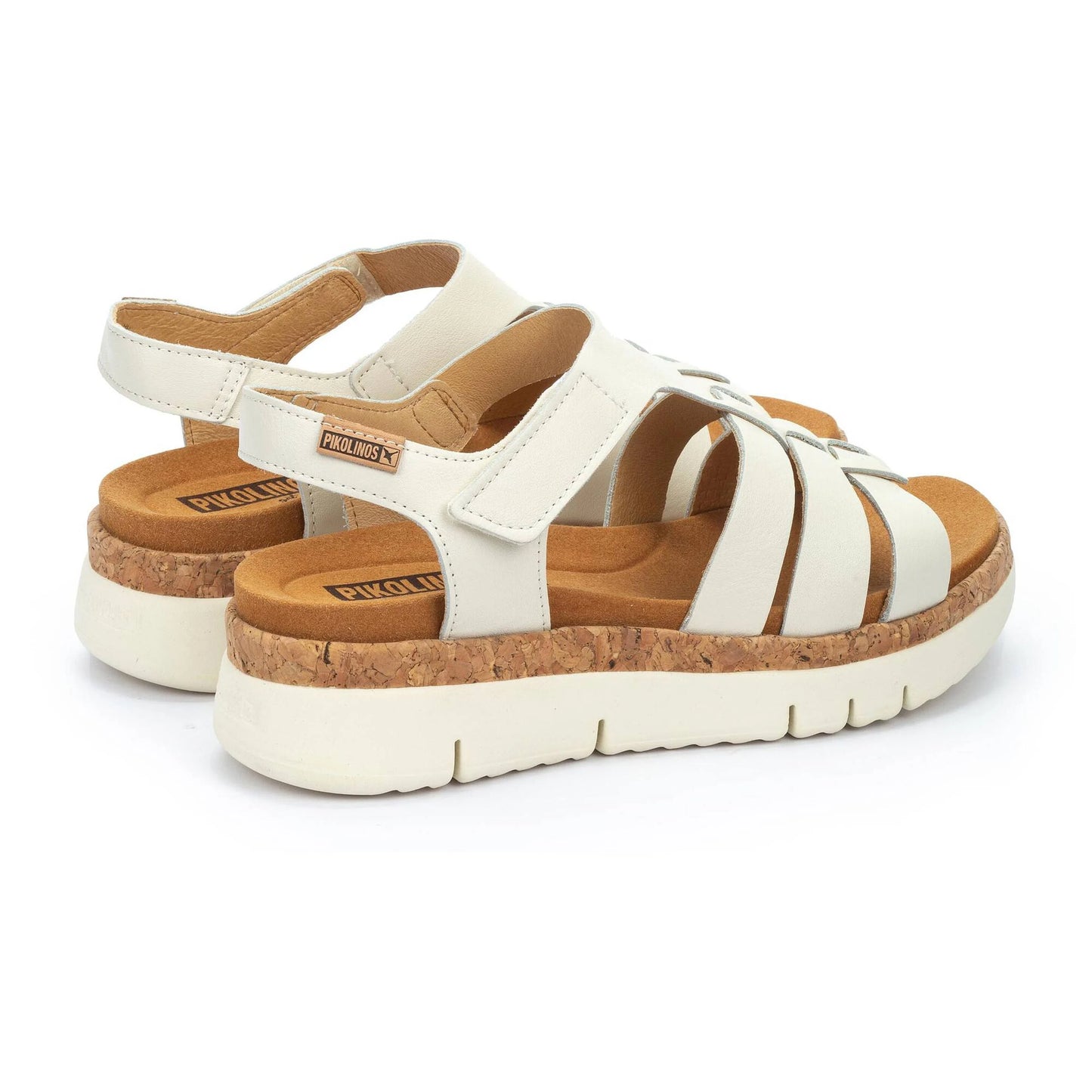 Pikolinos Women's Palma W4N-0754 Leather Wedge Sandals Nata Beige