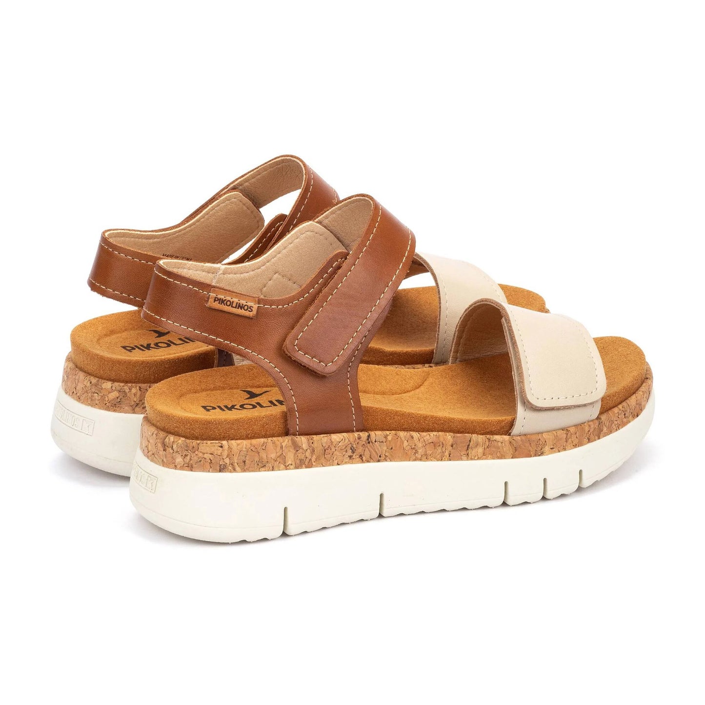 Pikolinos Women's Palma W4N-0940C1 Leather Wedge Sandals Marfil Brown