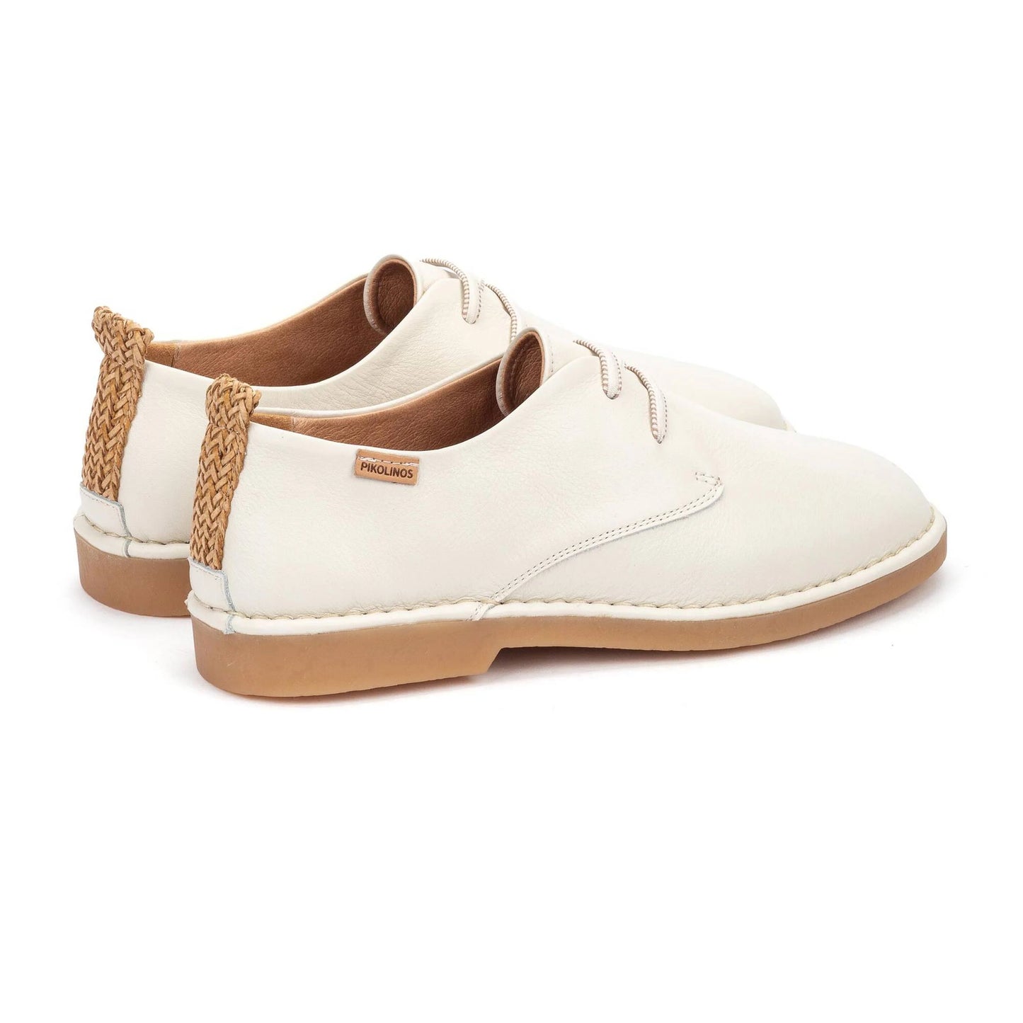 Pikolinos Women's Noia W5W-4535 Leather Lace-Up Shoes Nata Beige