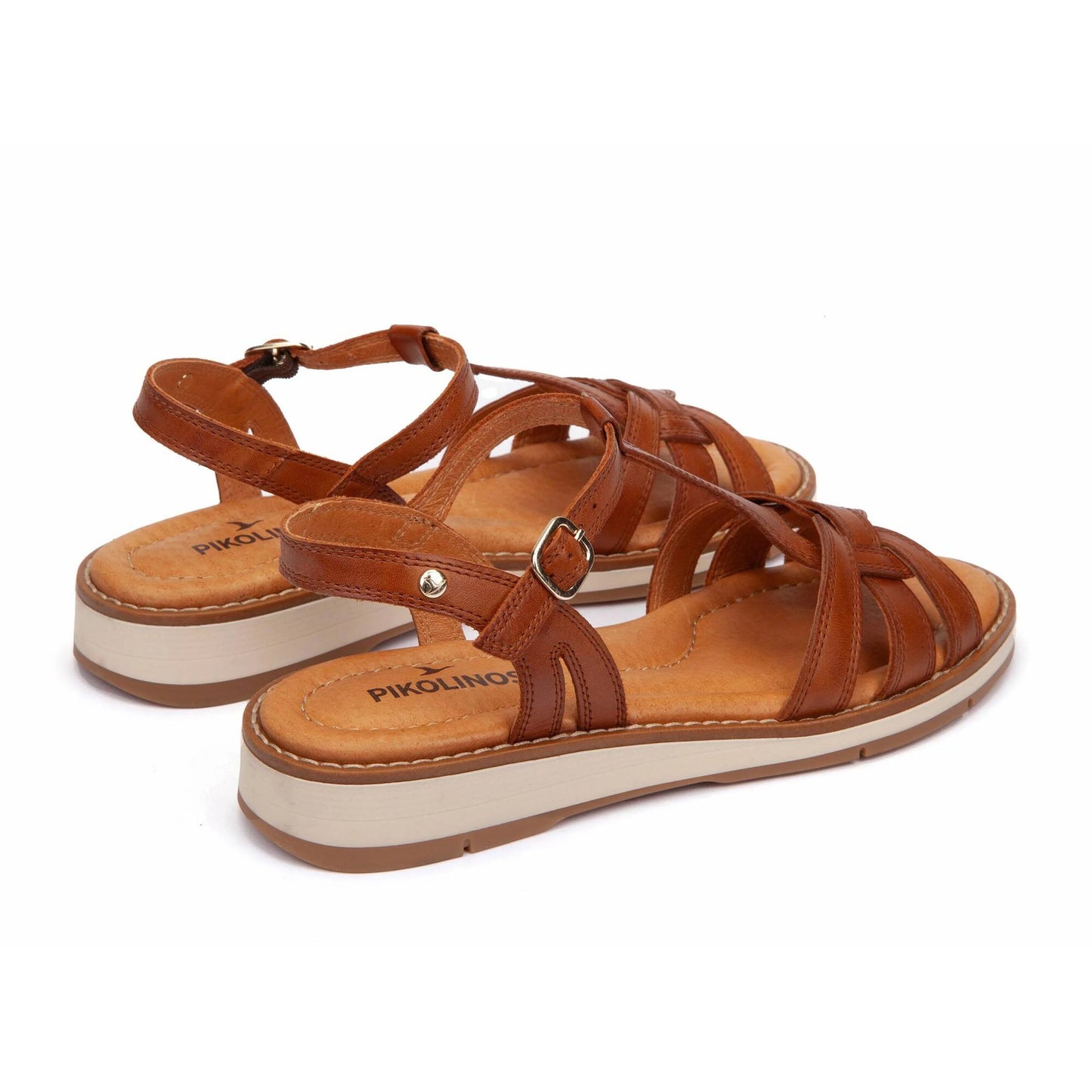 Pikolinos Women's Roquetas W9B-0789 Leather Sandals Brandy Brown