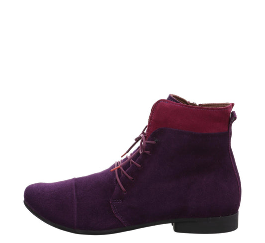 Think! Women's 3-000501 Guad2 Leather Combi Ankle Boots Ametist Purple