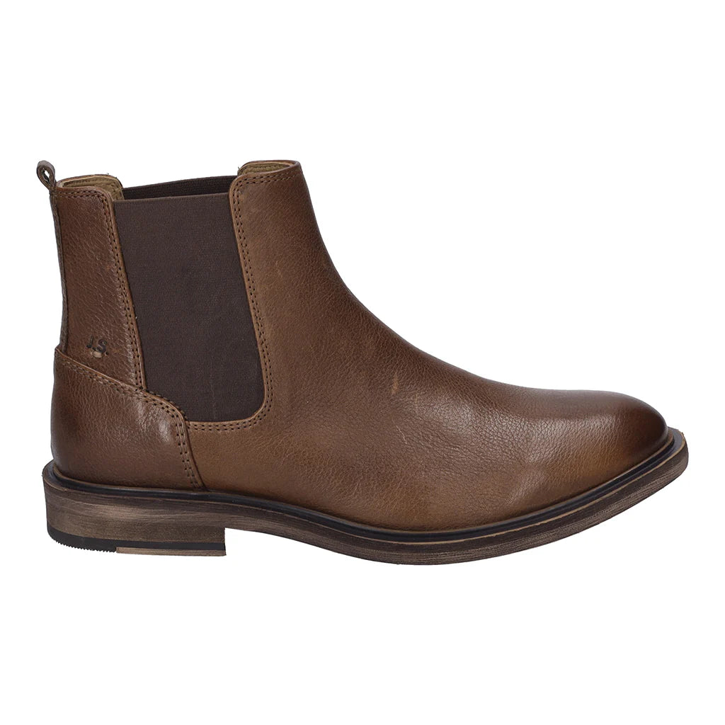 Josef Seibel Men's Bradley 03 Leather Chelsea Boots Cognac Brown