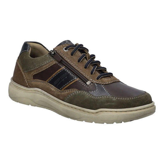 Josef Seibel Men's Baxter 06 Leather Casual Shoes Moro Brown MULTI