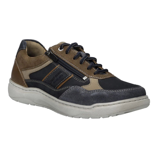 Josef Seibel Men's Baxter 06 Leather Casual Shoes Moro Ocean Blue MULTI