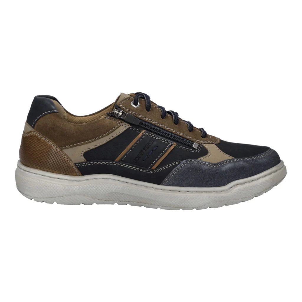 Josef Seibel Men's Baxter 06 Leather Casual Shoes Moro Ocean Blue MULTI