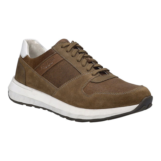 Josef Seibel Men's Cameron 10 Leather Casual Shoes Trainers Cognac Brown