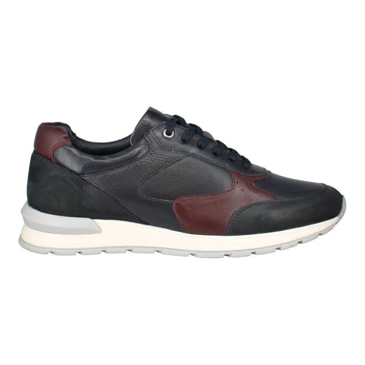 Josef Seibel Men's Carry 01 Leather Casual Sneaker Shoes Blue