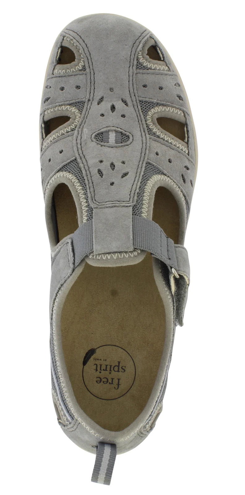 Free Spirit Women's 40500 Cleveland Suede Leather Sandals Smoke Grey