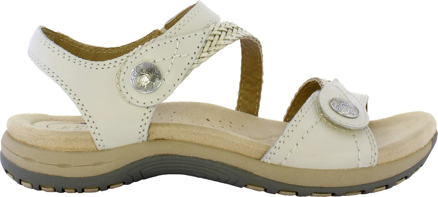 Free Spirit Women's 40560 Malibu Leather Sandals Sand White