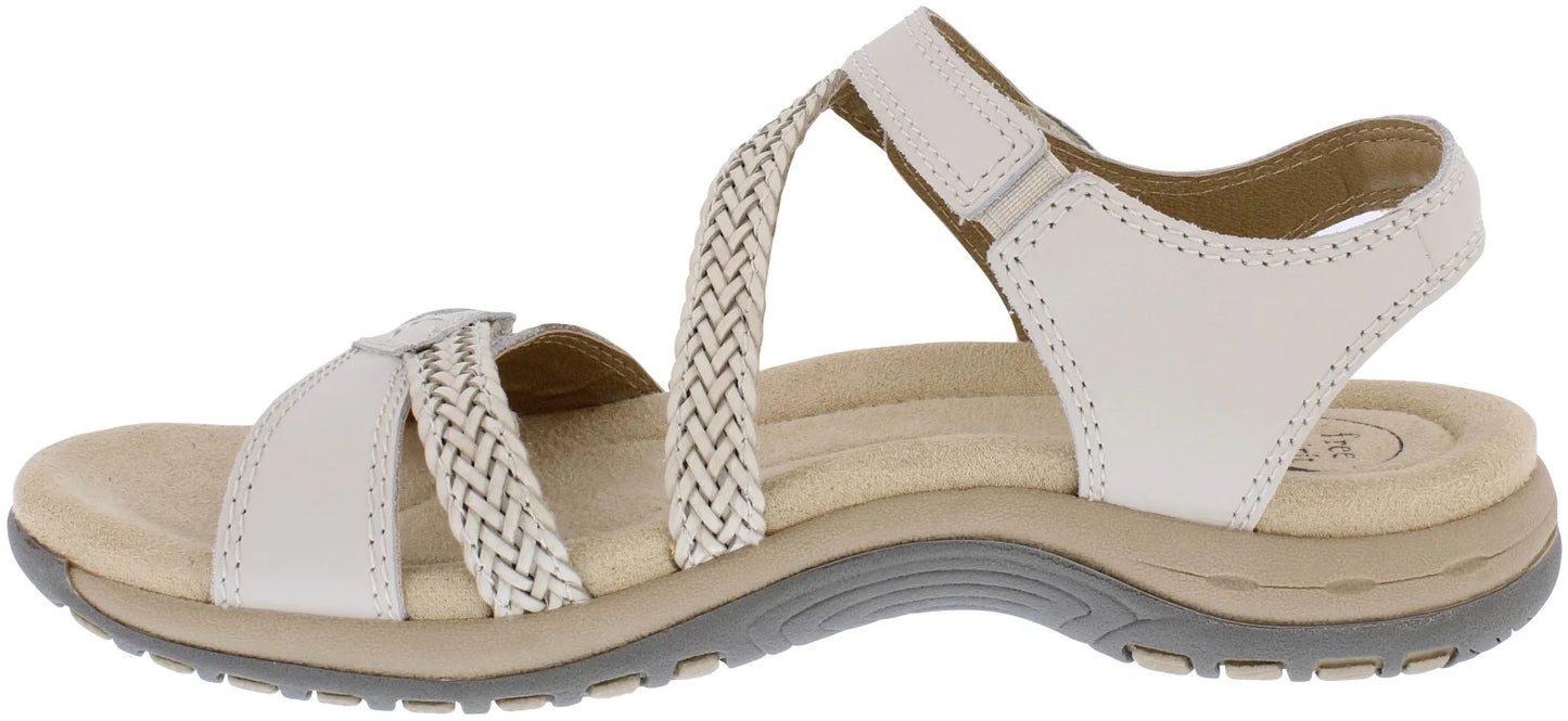 Free Spirit Women's 40560 Malibu Leather Sandals Sand White