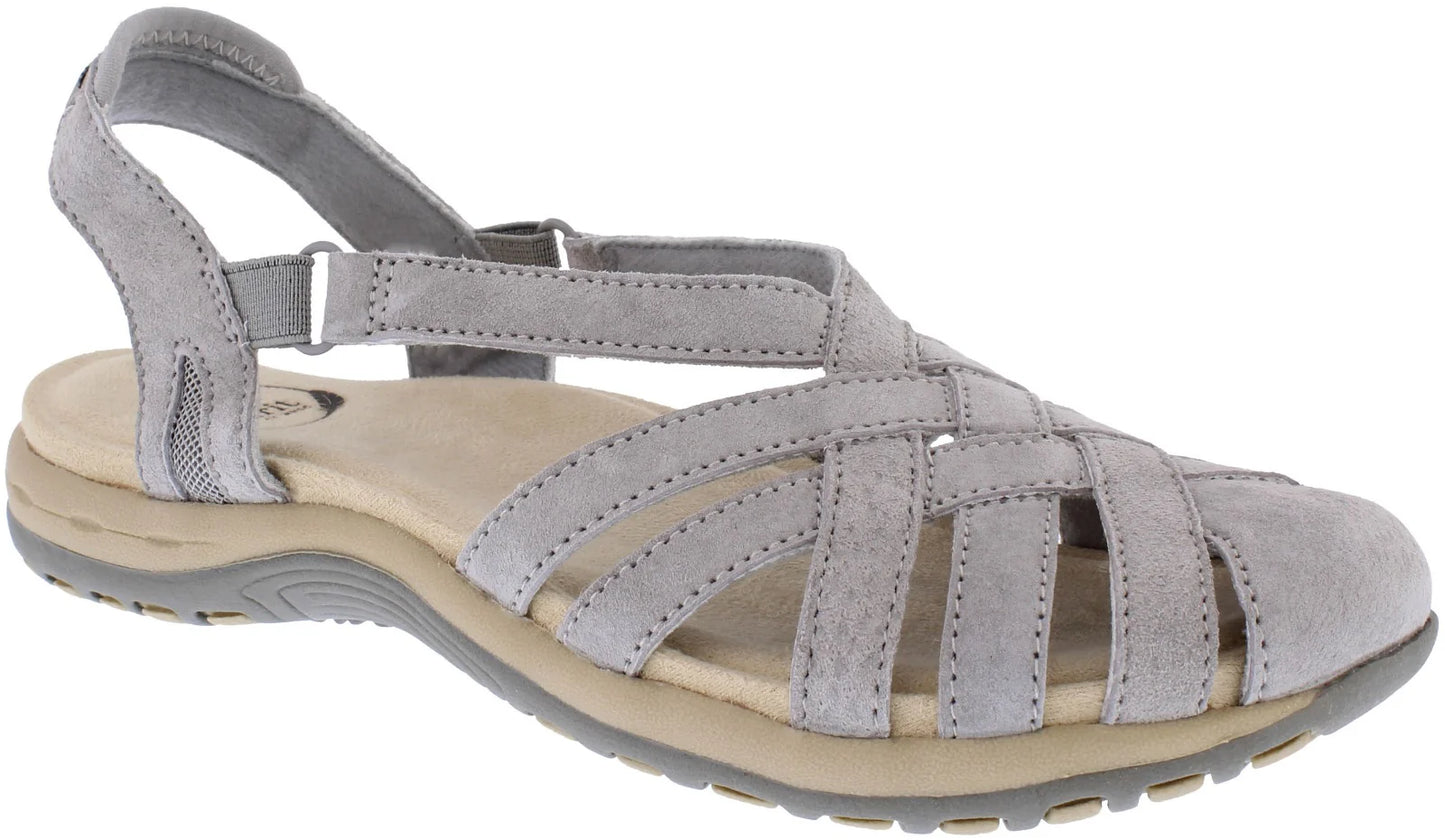 Free Spirit Women's 40751 Alexa Suede Leather Sandals Smoke Grey