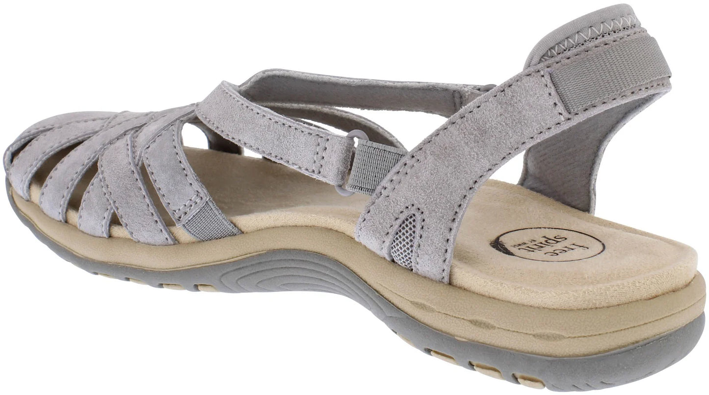 Free Spirit Women's 40751 Alexa Suede Leather Sandals Smoke Grey