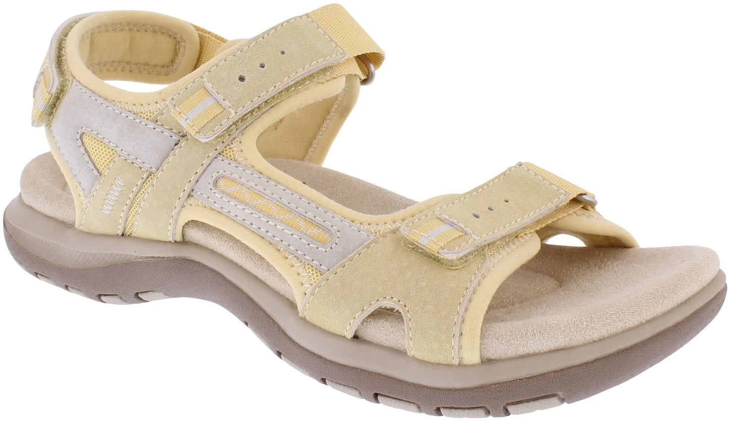 Free Spirit Women's 41062 Ziri Suede Leather Sandals Straw Multi