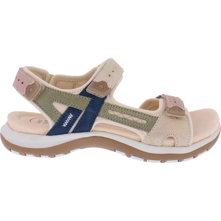 Free Spirit Women's 41679 Ziri Suede Leather Sandals Parchment