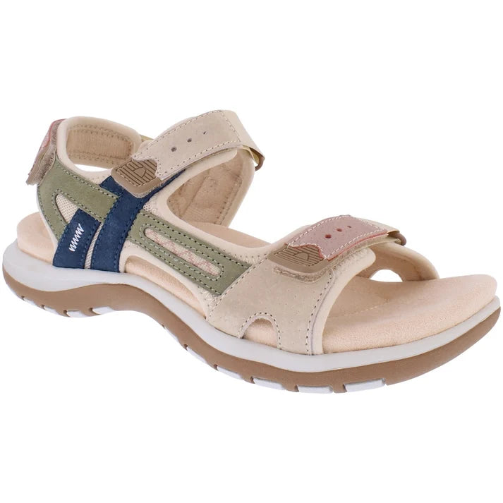Free Spirit Women's 41679 Ziri Suede Leather Sandals Parchment