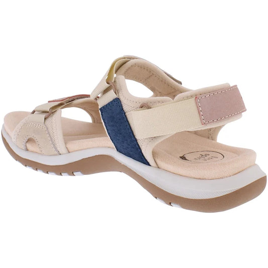 Free Spirit Women's 41679 Ziri Suede Leather Sandals Parchment