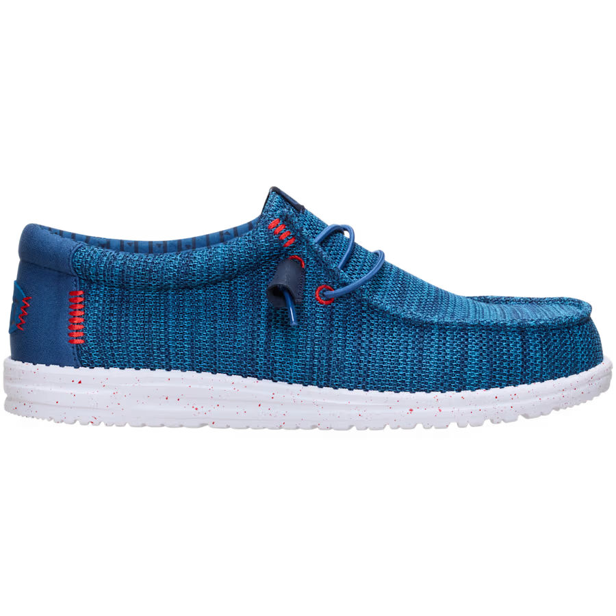 Hey Dude Men's 41898 Wally Stretch Sox Trainers Ensign Blue / Multi