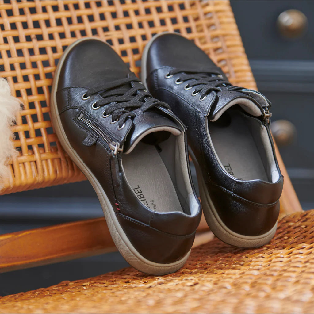 Josef Seibel Women's Caren 12 Leather Fashion Trainers Black