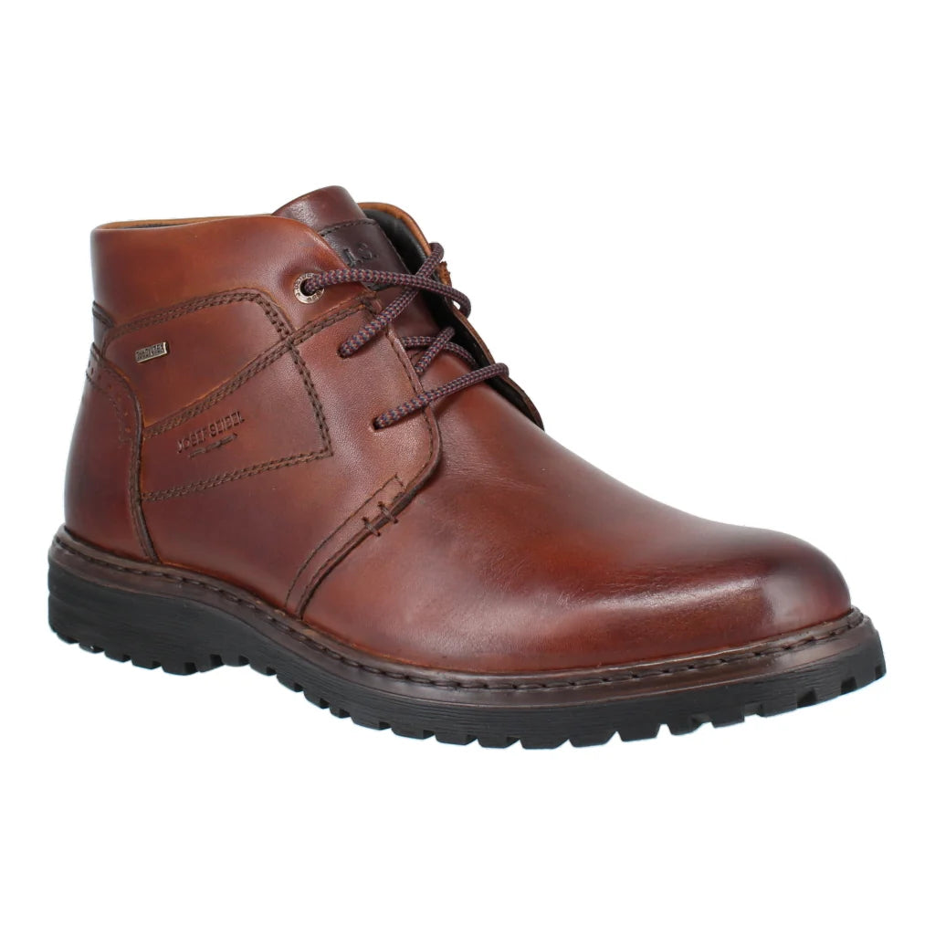 Josef Seibel Men's Erroll 52 Leather Casual Boots Cognac Brown