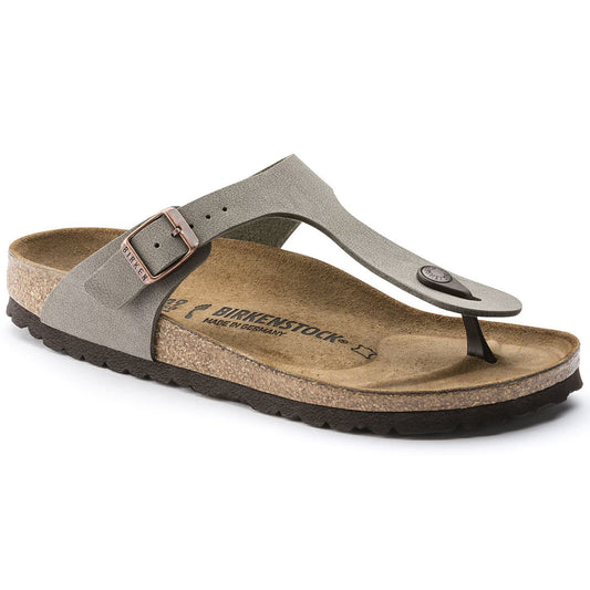 Birkenstock Women's Gizeh Birko-Flor Regular Fit Sandals Stone