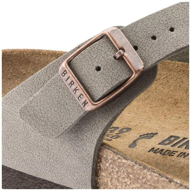 Birkenstock Women's Gizeh Birko-Flor Regular Fit Sandals Stone