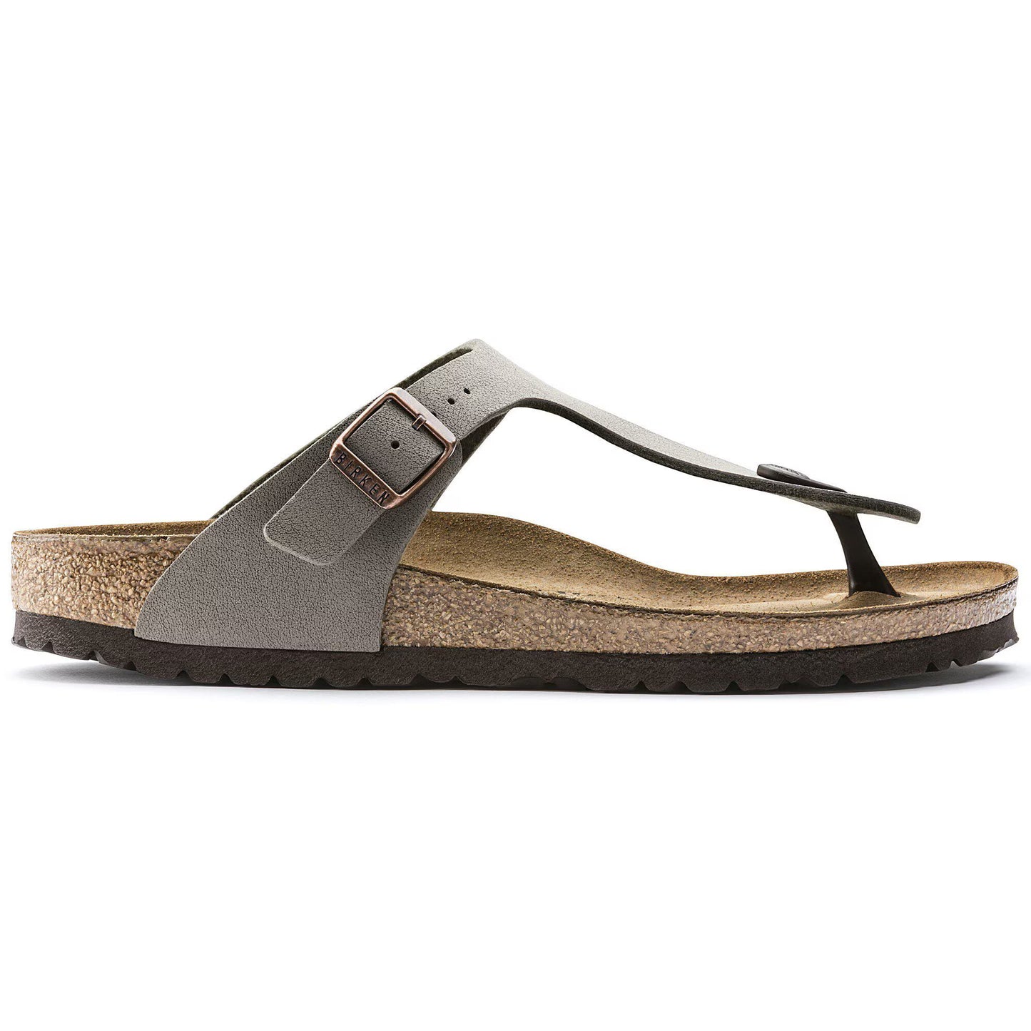 Birkenstock Women's Gizeh Birko-Flor Regular Fit Sandals Stone