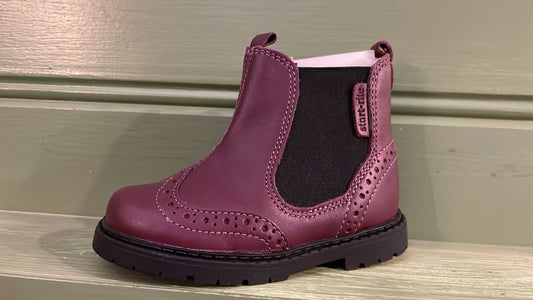 Start-Rite Childrens Toddlers Boys Leather Chelsea Ankle Boots Purple