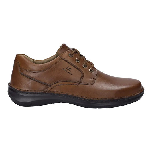Josef Seibel Men's New Anvers 06 Leather Casual Shoes Cognac Brown