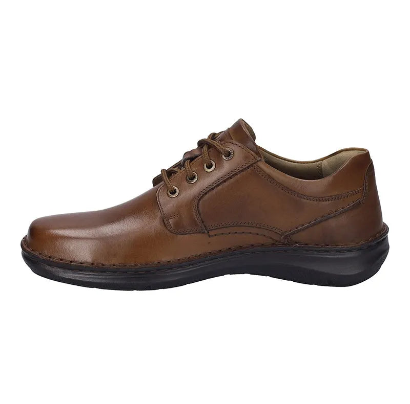 Josef Seibel Men's New Anvers 06 Leather Casual Shoes Cognac Brown