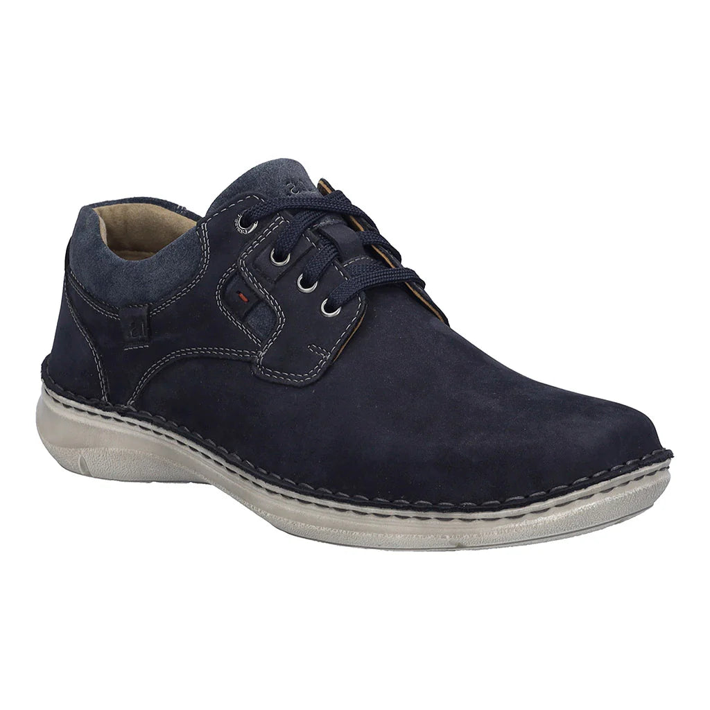 Josef Seibel Men's New Anvers 36 Leather Casual Shoes Indigo Blue