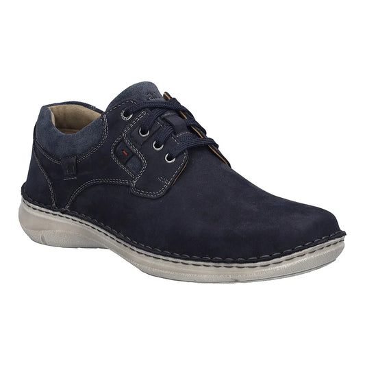 Josef Seibel Men's New Anvers 36 Leather Casual Shoes Indigo Blue