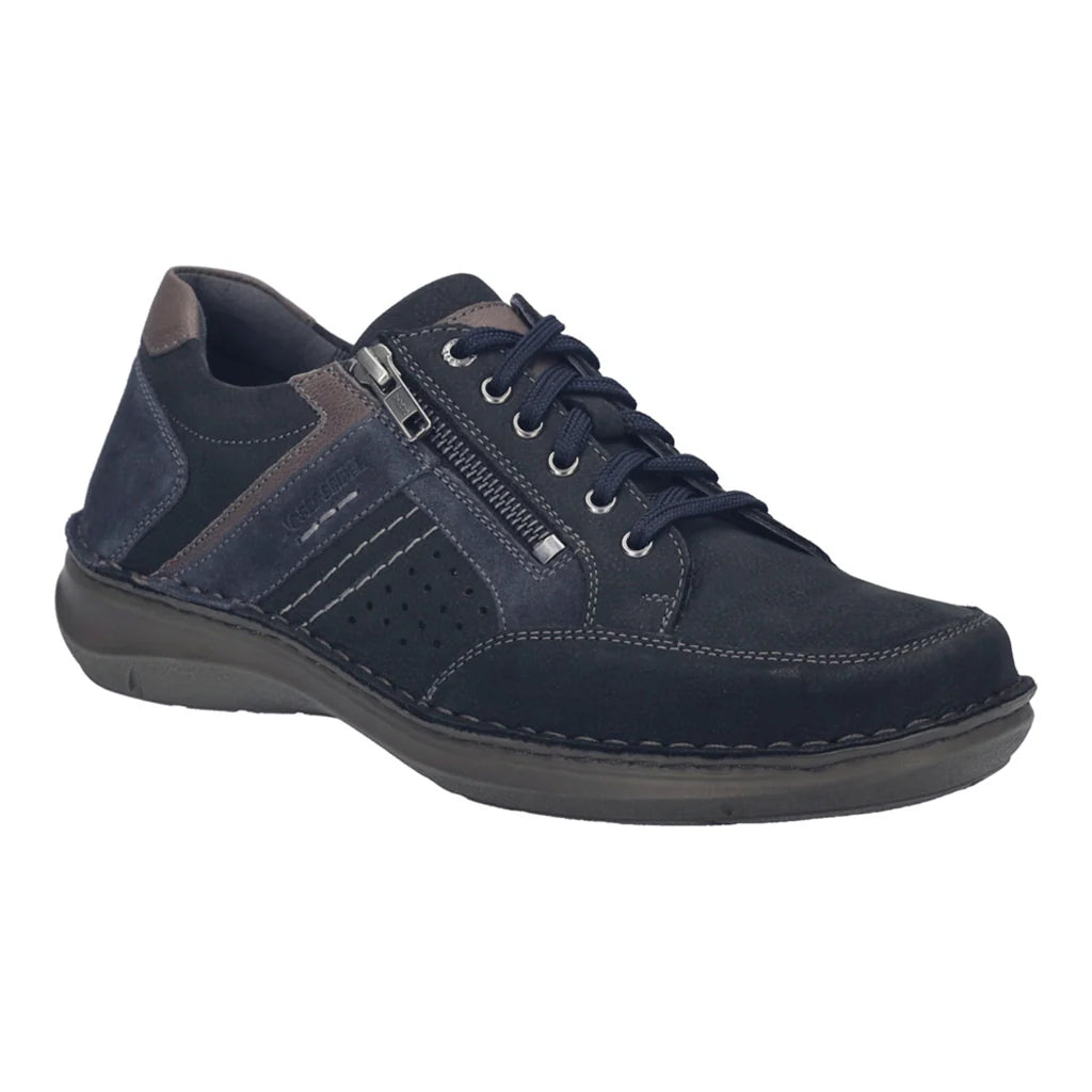 Josef Seibel Men's New Anvers 87 Leather Casual Shoes Blue