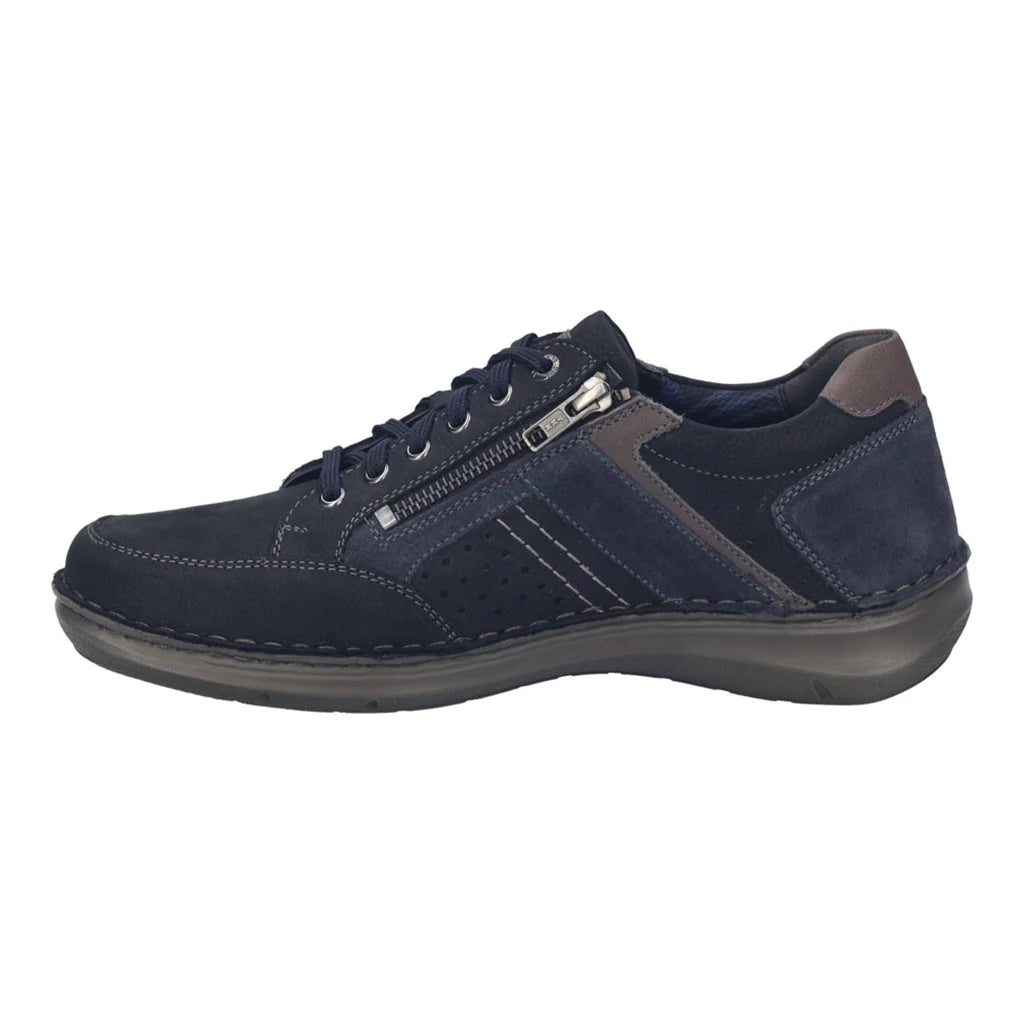 Josef Seibel Men's New Anvers 87 Leather Casual Shoes Blue