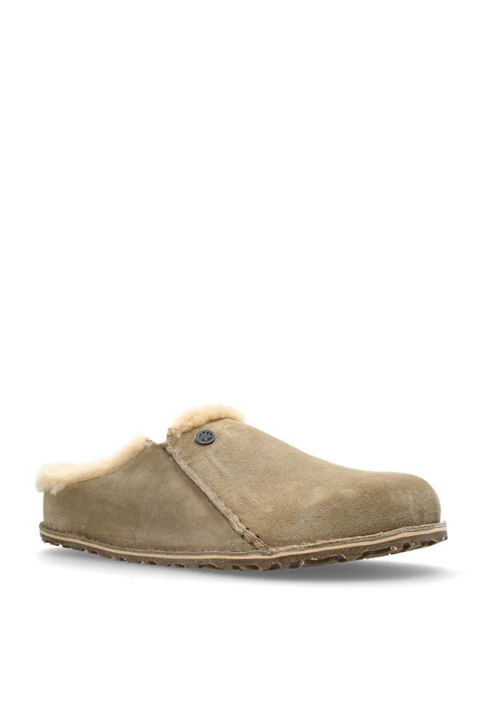 Birkenstock Unisex Zermatt Premium Suede Leather Clog Slippers Taupe