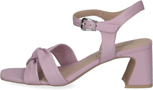 Caprice Women's 9-28316-42 Leather Block Heel Sandals Lavender Nappa