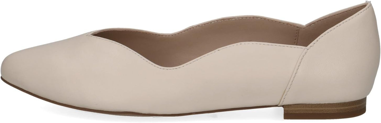 Caprice Women's 9-22200-42 Leather Slip-On Pump Shoes Off White Nappa