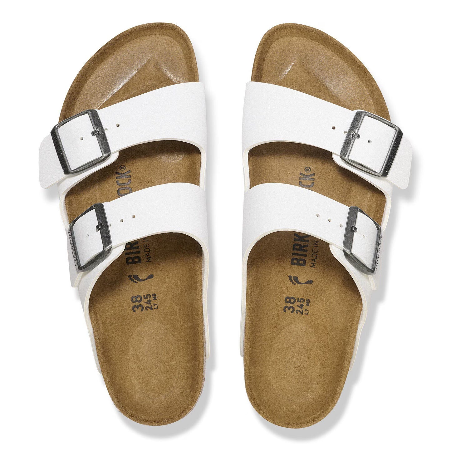 Birkenstock Women's Arizona Birko-Flor Narrow Fit Sandals White