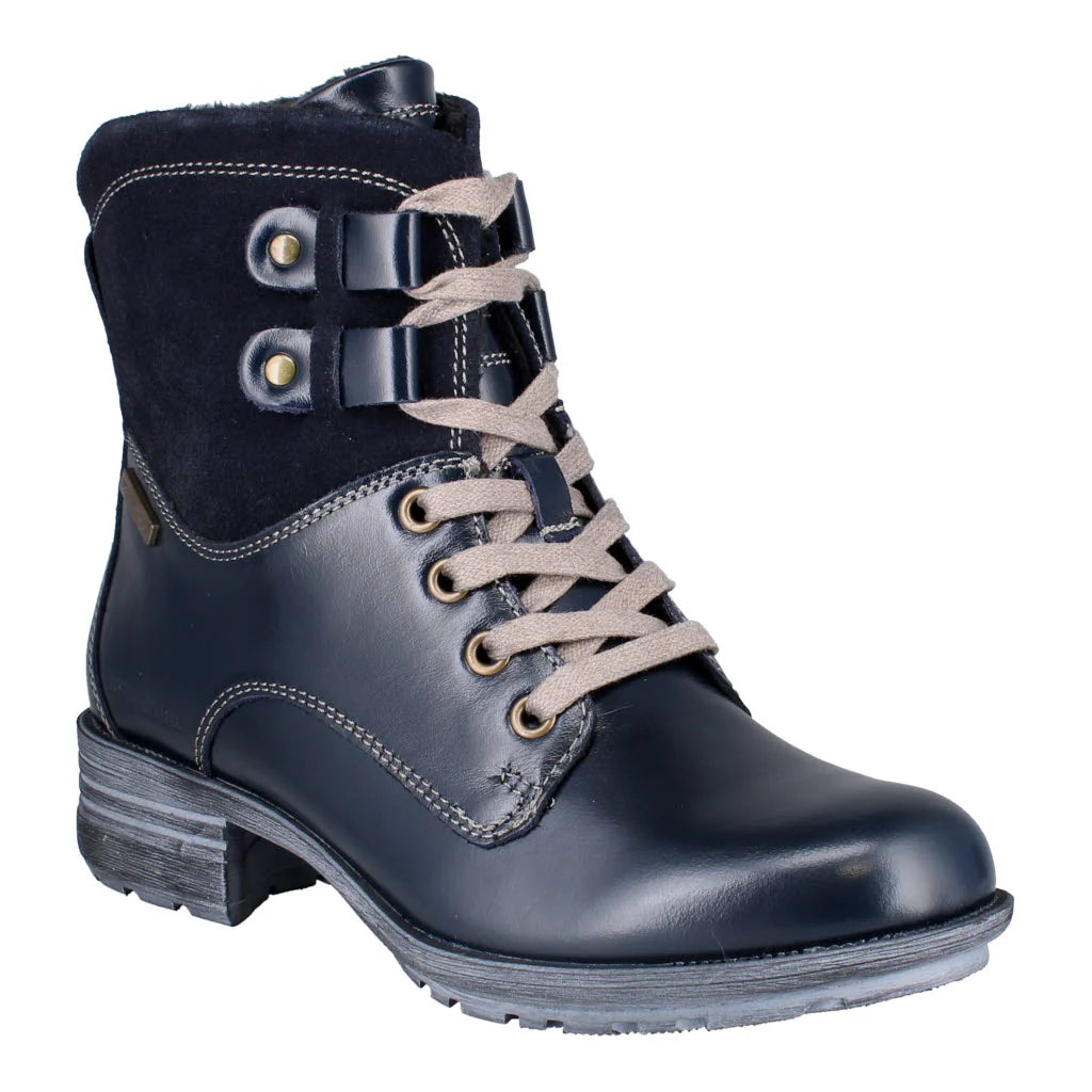 Josef Seibel Women's Susie 01 Biker Leather Boots Ocean Blue