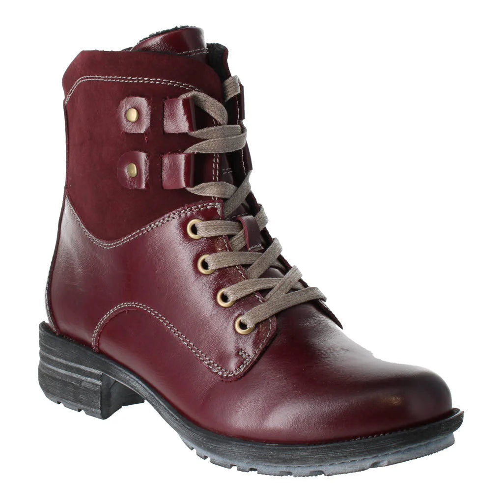 Josef Seibel Women's Susie 01 Biker Leather Boots Bordo