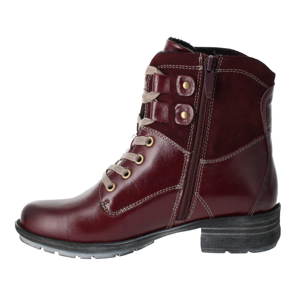Josef Seibel Women's Susie 01 Biker Leather Boots Bordo