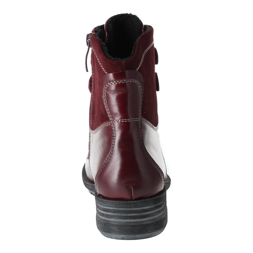 Josef Seibel Women's Susie 01 Biker Leather Boots Bordo