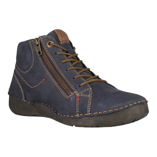 Josef Seibel Women's Fergey 67 Casual Leather Boots Ocean Blue