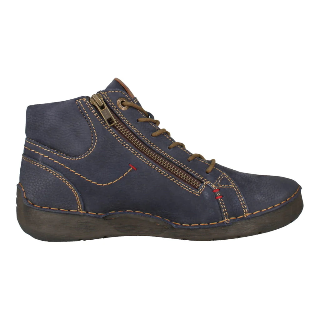 Josef Seibel Women's Fergey 67 Casual Leather Boots Ocean Blue