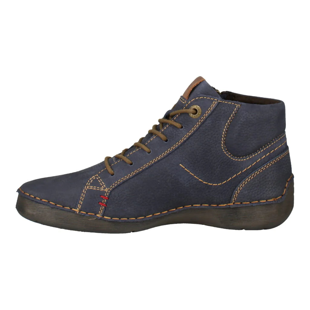 Josef Seibel Women's Fergey 67 Casual Leather Boots Ocean Blue